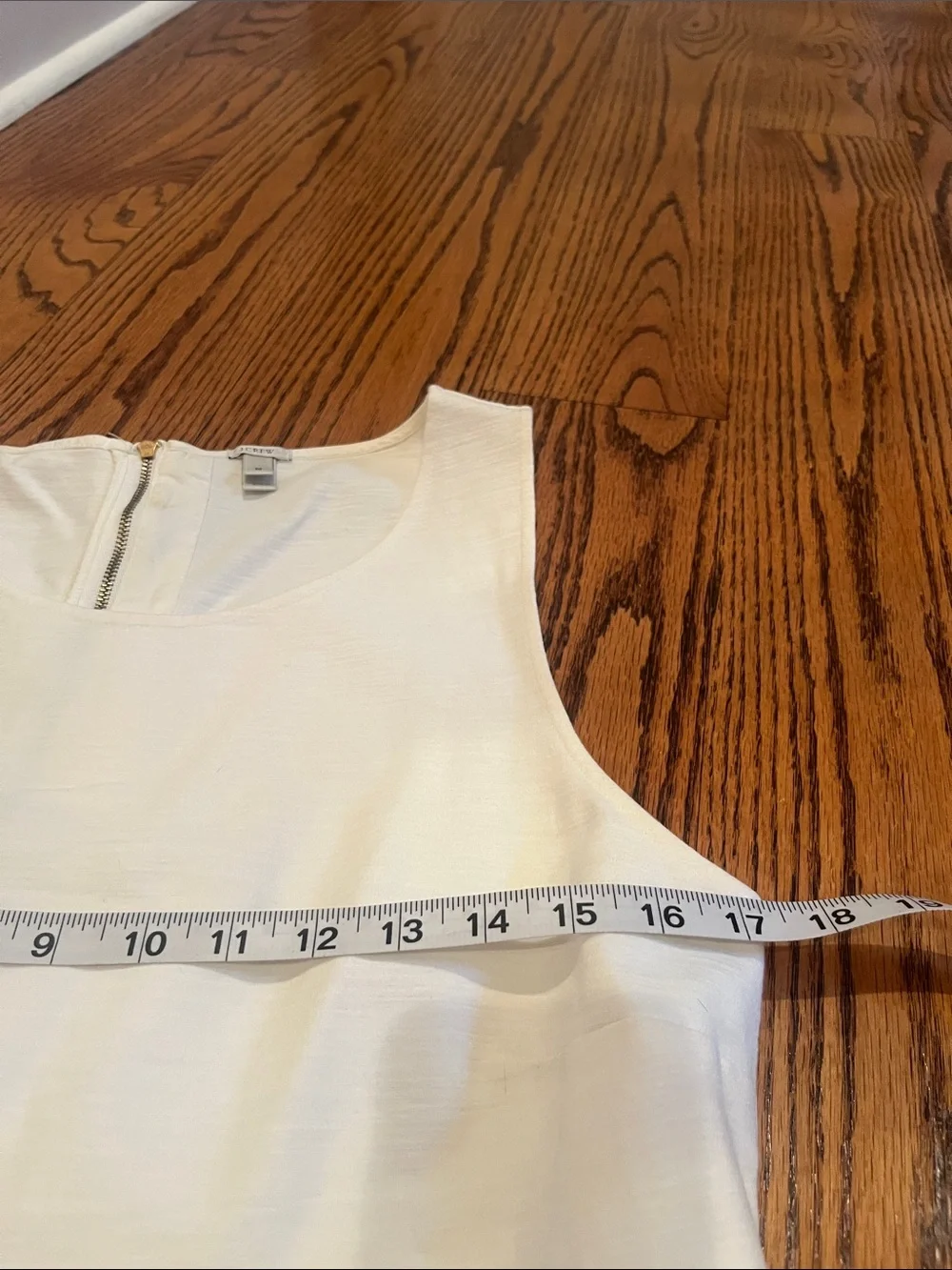 J. Crew Ivory Sleeveless Peplum Top